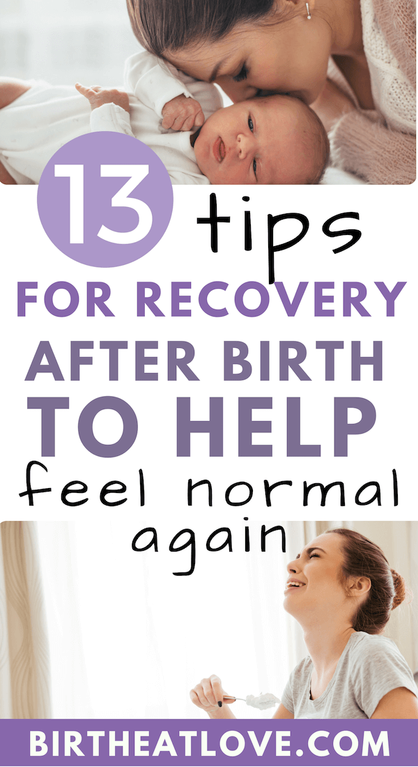 Tips for recovery after birth. All the natural postpartum essentials you need after having a baby. Tips to heal faster naturally! #postpartumtips