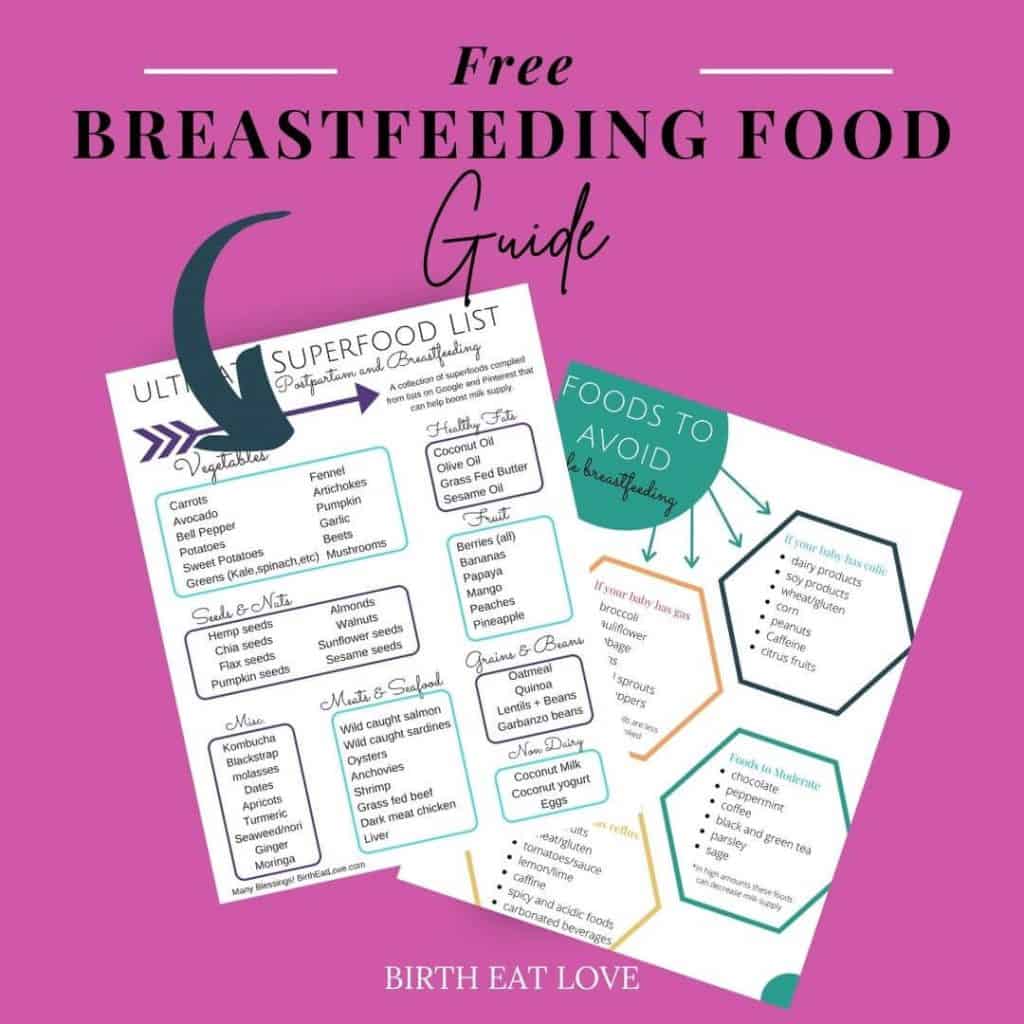 free breastfeeding food guide
