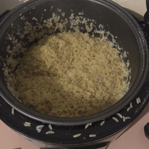 Batch cooking - make a big pot of quinoa for the week in the rice cooker. 