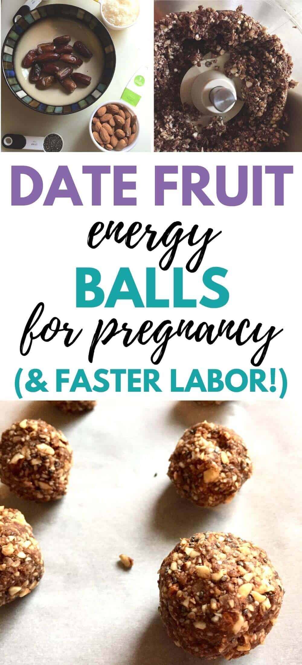 {Pregnancy Energy Balls} No Bake Date Ball Recipe for Pregnancy Birth
