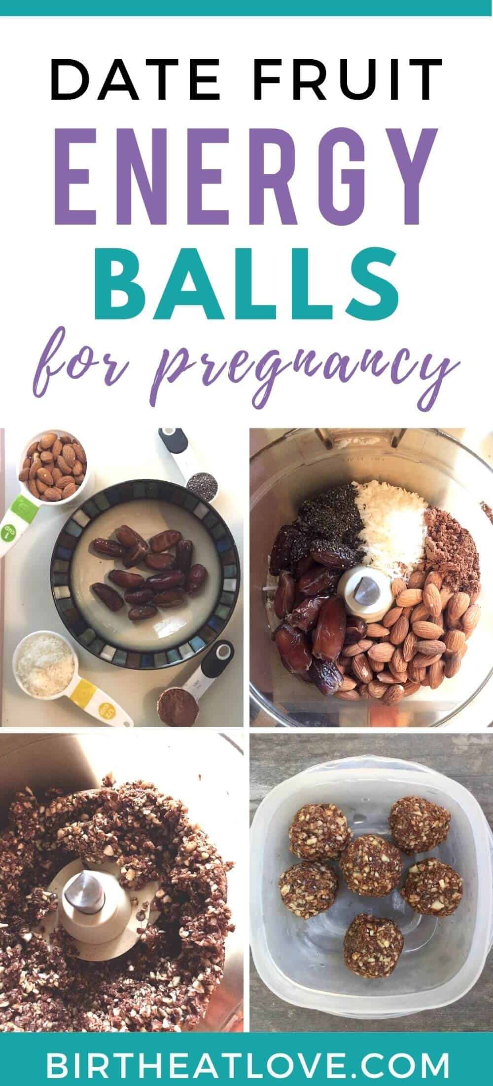 {Pregnancy Energy Balls} No Bake Date Ball Recipe for Pregnancy Birth