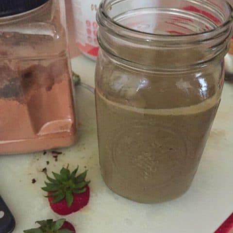 best lactation smoothie with strawberry and chocolate