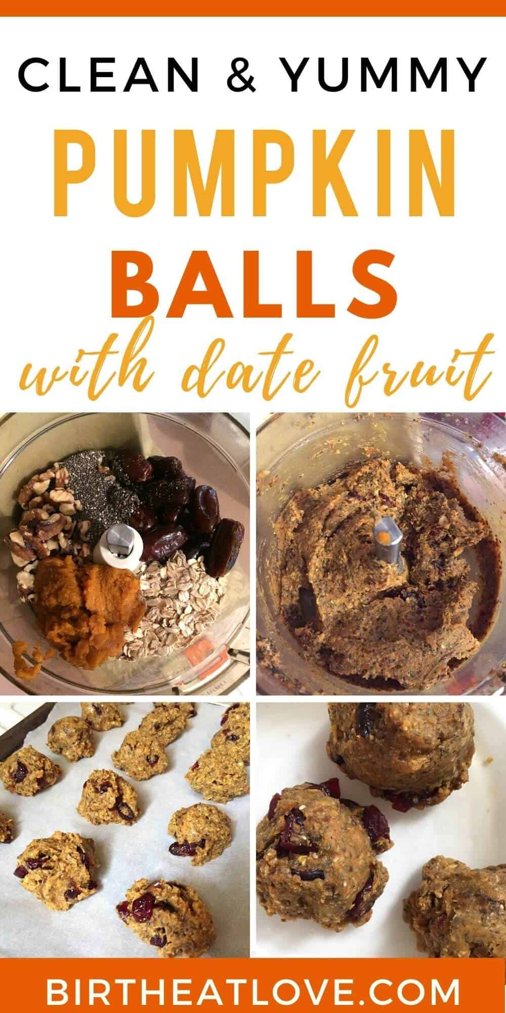 Pumpkin Energy Balls Recipe (with date fruit and cranberries!) Birth