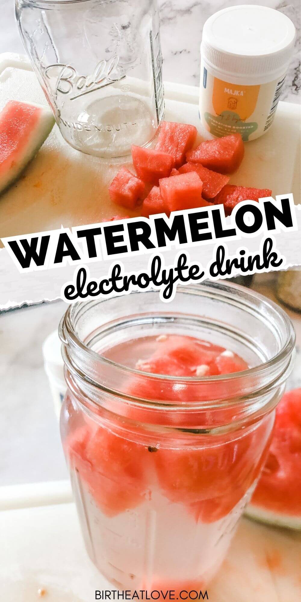 Watermelon Electrolyte Drink DIY Sports Drink Recipe Birth Eat Love
