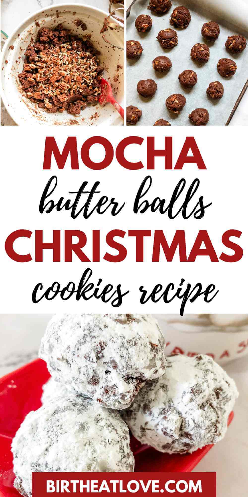 Mocha Butter Balls GlutenFree Christmas Cookie Recipe Birth Eat Love