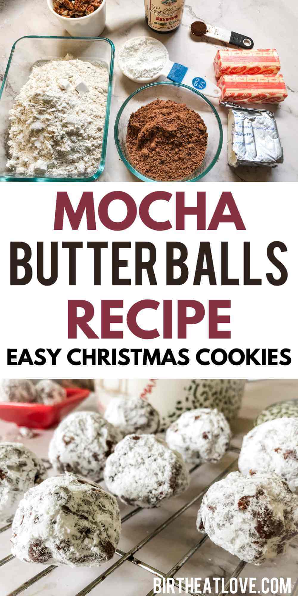 Mocha Butter Balls GlutenFree Christmas Cookie Recipe Birth Eat Love